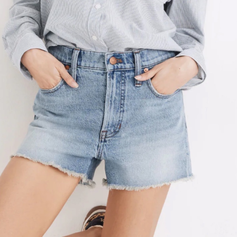 Madewell The Perfect Jean Short in Balsam Wash: TENCEL™ Denim Edition